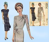 McCall 6675: 1940s Rare Misses Cocktail Dress Size 32 B Vintage Sewing Pattern