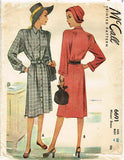 1940s Vintage McCall Sewing Pattern 6691 Uncut Misses Street Dress Size 20 38B - Vintage4me2