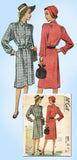 1940s Vintage McCall Sewing Pattern 6691 Uncut Misses Street Dress Size 20 38B - Vintage4me2
