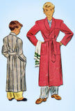 1940s Vintage McCall Sewing Pattern 6704 WWII Boy's Bathrobe Size 12 - Vintage4me2