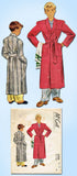 1940s Vintage McCall Sewing Pattern 6704 WWII Boy's Bathrobe Size 12