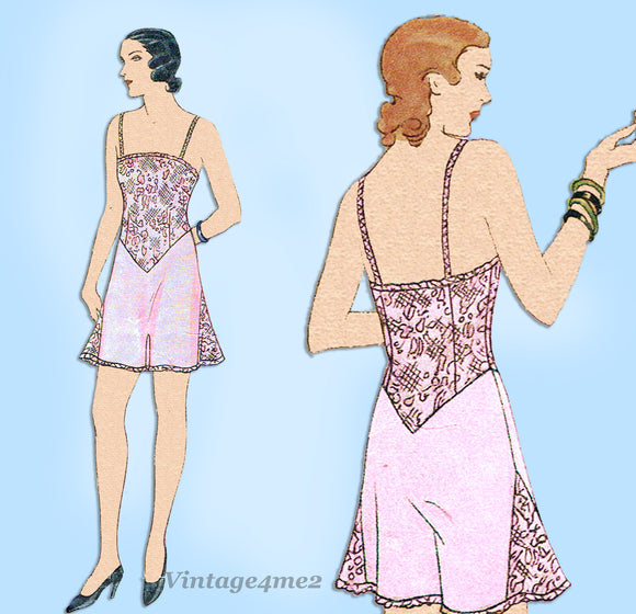 McCall 6718: 1930s Rare Misses Combination Lingerie 40 B Vintage Sewing Pattern
