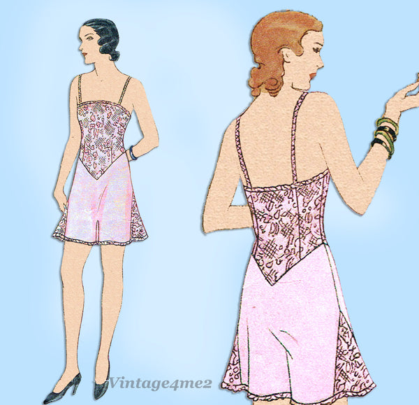 McCall 6718: 1930s Rare Misses Combination Lingerie 40 B Vintage Sewing Pattern