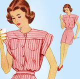 1940s Vintage McCall's Sewing Pattern 6718 Uncut Misses Pajamas Set Size 36 Bust -Vintage4me2