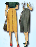 1940s Vintage McCall Sewing Pattern 6746 Ladies & Misses Day Skirt Size 26 Waist - Vintage4me2