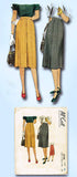 1940s Vintage McCall Sewing Pattern 6746 Ladies & Misses Day Skirt Size 26 Waist - Vintage4me2