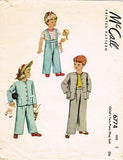 1940s Vintage McCall Sewing Pattern 6774 Toddlers 2 Pc Casual Play Suit Size 2 - Vintage4me2