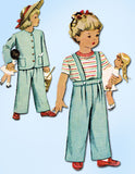 1940s Vintage McCall Sewing Pattern 6774 Toddlers 2 Pc Casual Play Suit Size 2 - Vintage4me2