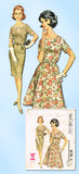 1960s Vintage McCalls Sewing Pattern 6778 Plus Size Keyhole Dress Size 41 Bust
