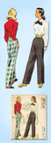 1940s Vintage McCall Sewing Pattern 6794 Misses Trousers or Slacks Size 28 Waist - Vintage4me2