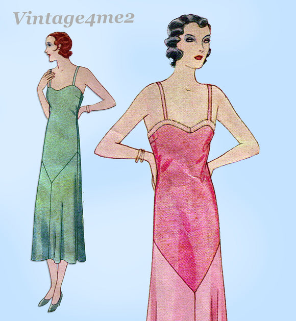 McCall 6820: 1930s Uncut Misses Bias Cut Slip Size 34 B Vintage Sewing Pattern