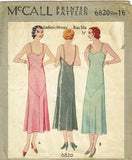 McCall 6820: 1930s Uncut Misses Bias Cut Slip Size 34 B Vintage Sewing Pattern