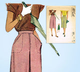 1940s Original Vintage McCall's Sewing Pattern 6821 Uncut Womens Day Skirt 28 W -Vintage4me2