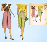 1940s Original Vintage McCall's Sewing Pattern 6821 Uncut Womens Day Skirt 28 W -Vintage4me2