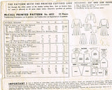 1940s Vintage McCall Sewing Pattern 6823 Little Girls Suit & Blouse Size 10 28B - Vintage4me2