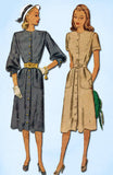 1940s Vintage McCall Sewing Pattern 6902 Misses Street Dress Size 16 34 Bust - Vintage4me2