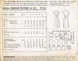 1940s Vintage McCall Sewing Pattern 6941 Misses Street Dress Size 14 34 Bust - Vintage4me2