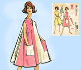 1960s Vintage McCalls Sewing Pattern 6944 Easy Uncut Misses Tent Dress Size 30 to 31 B