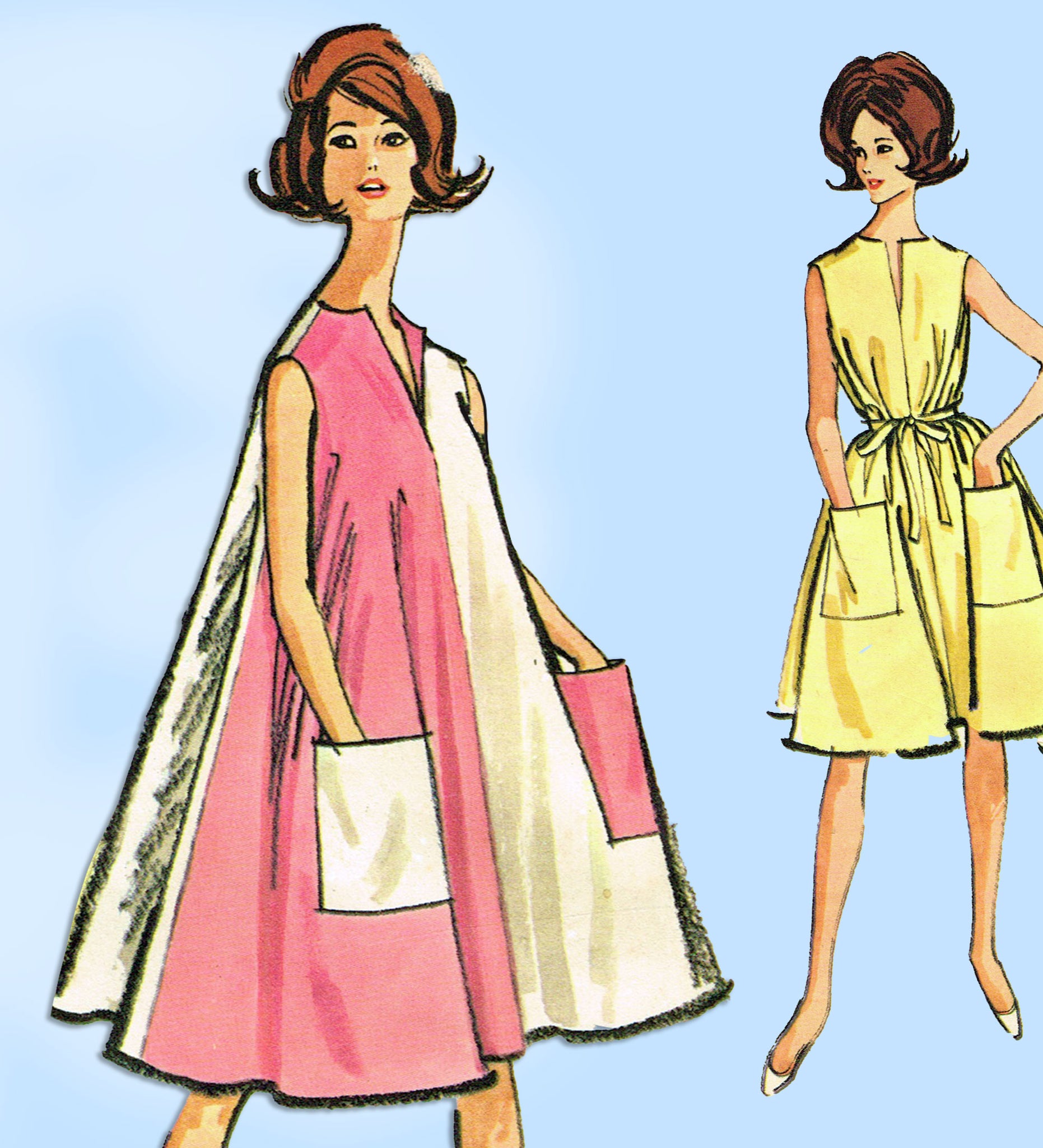 tent dress pattern 1960s Vintage McCalls Sewing Pattern 6944 Easy Uncut Misses Tent Dress – Vintage4me2