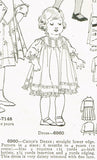 1910s Vintage McCall Sewing Pattern 6960 Uncut Baby Girls Dress Size 6 months