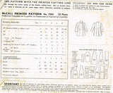 1940s Vintage McCall Sewing Pattern 7005 Toddler Girls Princess Coat Size 6 - Vintage4me2