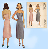 McCall 7034: 1940s Misses Princess Slip w Bra Top Sz 36 B Vintage Sewing Pattern