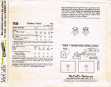 McCall's 7038: 1960s Cute Tiny Toddler Girls Dress Size 2 Vintage Sewing Pattern