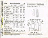 1960s Vintage Misses Easy Evening Gown McCalls Sewing Pattern 7043 Size 34 Bust