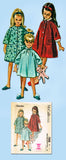 1960s Vintage McCalls Sewing Pattern 7048 Easy Toddler Girls Nighty Robe Sz 4-5