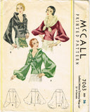 McCall 7063: 1930s Rare Misses Evening Wrap Size 36 Bust Vintage Sewing Pattern - Vintage4me2