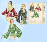 McCall 7063: 1930s Rare Misses Evening Wrap Size 36 Bust Vintage Sewing Pattern - Vintage4me2