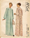 1940s Vintage McCall Sewing Pattern 7095 Uncut Misses Nightgown Size 30 32 Bust