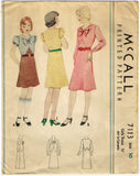 McCall 7113: 1930s Uncut Little Girls Art Deco Dress Sz10 Vintage Sewing Pattern