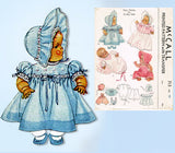 1930s Original Vintage McCall Pattern 713 Rare 13 Inch Dy-Dee Baby Doll Clothes