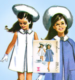 1960s Vintage McCall's Sewing Pattern 7170 Uncut Little Girls Dress & Coat Sz 12