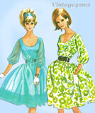 1960s Vintage McCalls Sewing Pattern 7186 Easy Misses Dress Sz 34 Bust