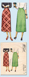 1940s Vintage McCall Sewing Pattern 7912 Uncut Misses Bias Cut Skirt Size 26 W