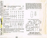 McCall's 7244: 1960s Misses Surfer Set Beach Wear Sz 34 B Vintage Sewing Pattern
