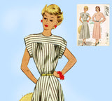 McCall 7260: 1940s Lovely Misses Summer Dress Sz 32 B Vintage Sewing Pattern