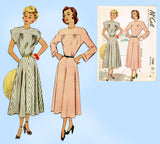 McCall 7260: 1940s Lovely Misses Summer Dress Sz 32 B Vintage Sewing Pattern