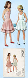 1940s Vintage McCall Sewing Pattern 7273 Little Girls Petticoat Slips Size 10
