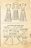 McCall's 7316: 1940s Lovely Misses Street Dress Sz 33 B Vintage Sewing Pattern