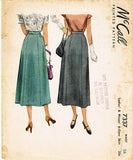 1940s Classic Skirt Pattern 1948 McCall Sewing Pattern Size 26 W - Vintage4me2