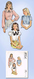 1940s Vintage McCall Sewing Pattern 7339 Uncut Girls Blouse Set Size 12 30 Bust