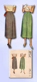 1940s Vintage McCall Sewing Pattern 7360 Classic Misses Day Skirt Size 26 Waist
