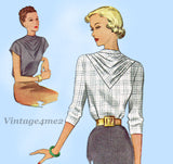 McCall 7365: 1940s Stunning Misses Blouse Size 32 Bust Vintage Sewing Pattern