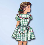 1940s Original Vintage McCall Sewing Pattern 7366 Toddler Girls Dress Size 3 - Vintage4me2