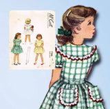 1940s Vintage McCall Sewing Pattern 7366 Toddler Girls Dress Size 6