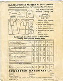1930s Original Vintage McCall Sewing Pattern 7416 Girls Ruffled Party Dress Sz 8