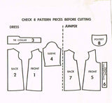 1960s Vintage McCalls Sewing Pattern 7441 Helen Lee Girls Dress and Jumper Sz 6